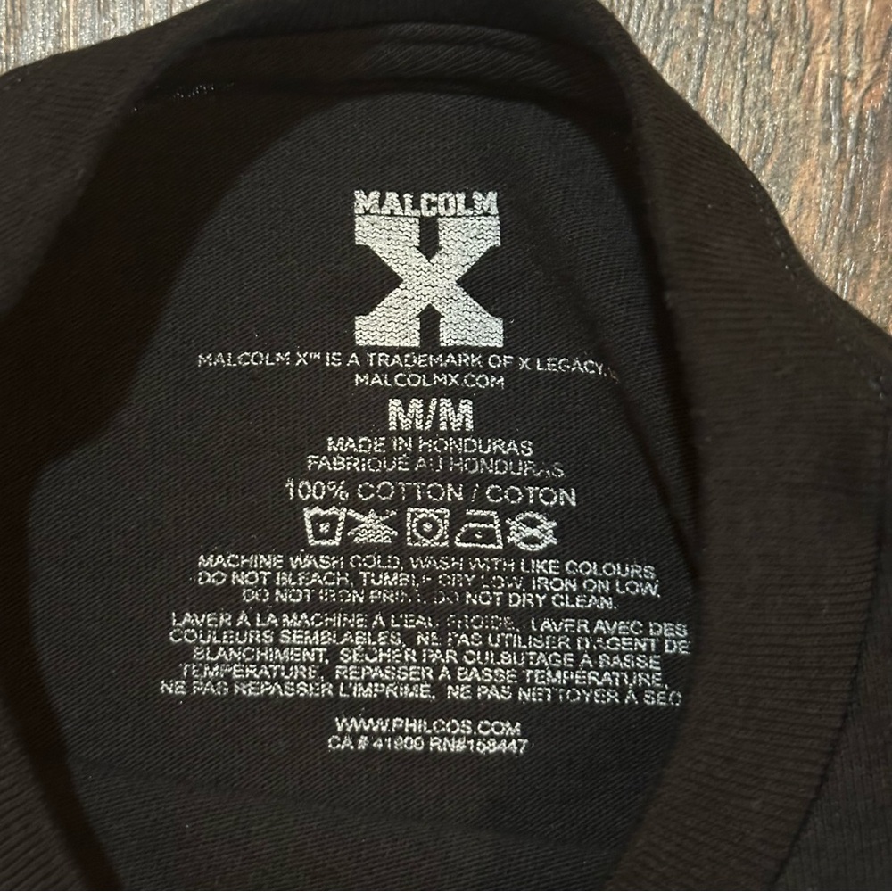Malcolm X short sleeve black t-shirt size Medium - Picture 5 of 13